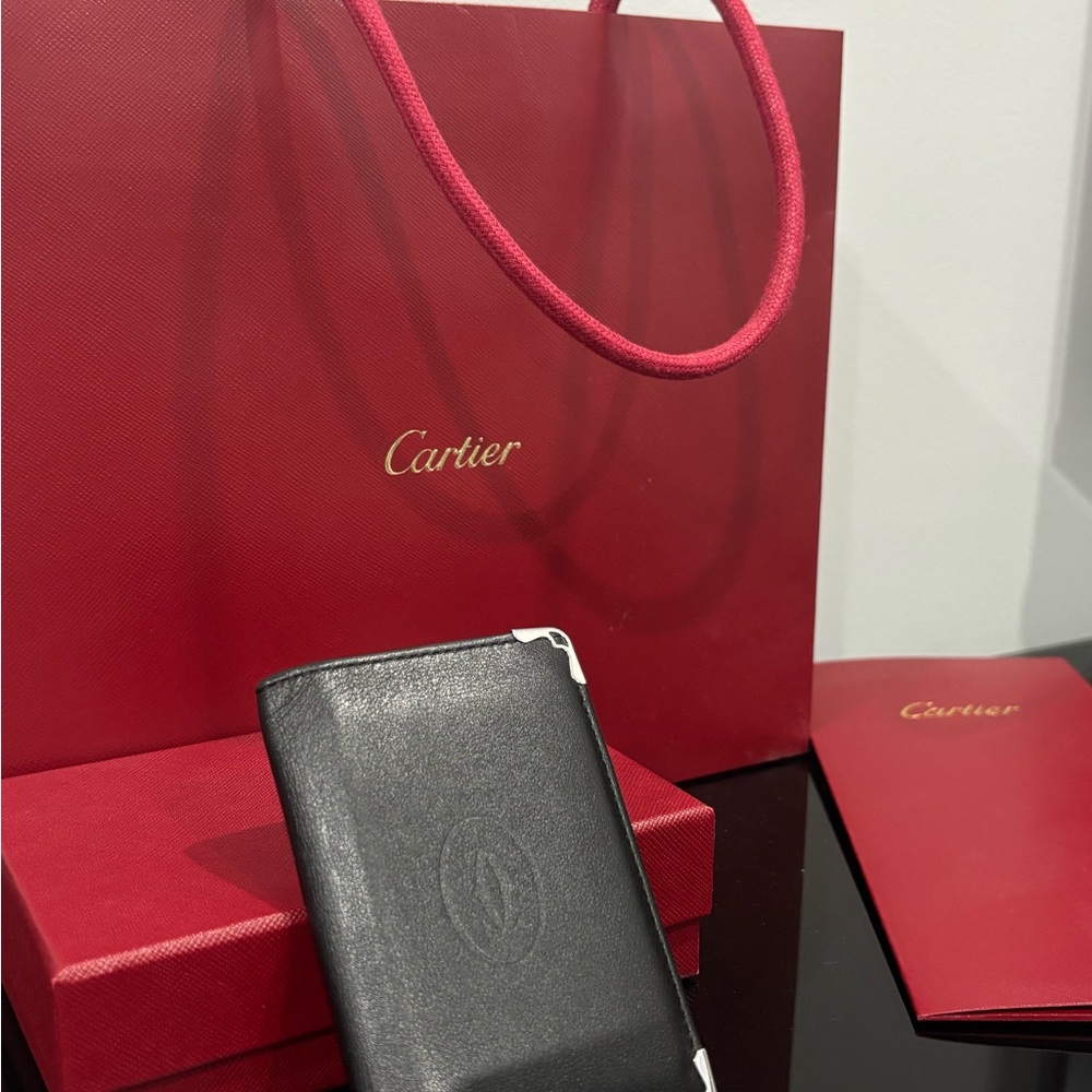 Cartier Black Leather Card Wallet